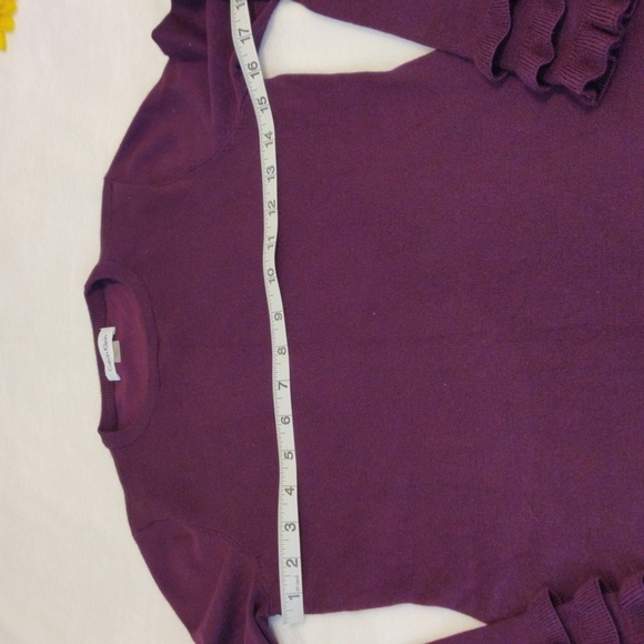 Calvin Klein. Purple Long Sleeve Women's Dress - Picture 7 of 8